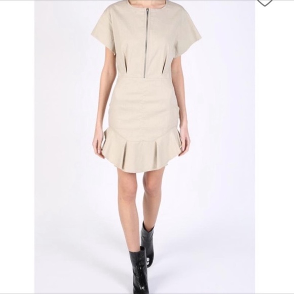 Isabel Marant Étoile Neit Ruffle Zip Dress Sz 40 - Picture 2 of 5